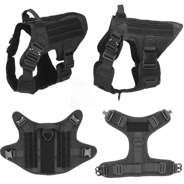 Heavy Duty Hunting Large Dog Harness German Shepherd Malinois Training Vest Tactical Dog Harness And Leash Set - Image 3