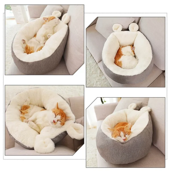 Warm Plush Indoor Cat House Kennel Dog Bed Mat Cushion for Dogs Cat Washable Thick Plush Outdoor Puppy Play Tent Winter Pet Bed - Image 5