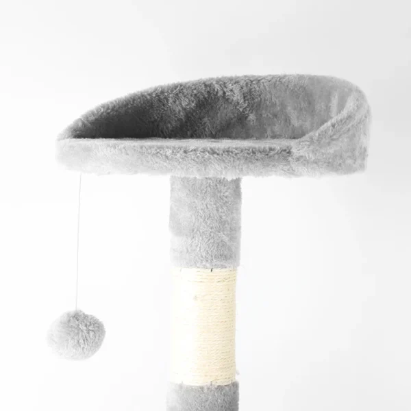 [UK STOCK] Cat trees cat climbing frame 4-Level Cat Tower Hammock Padded Perches and Condos Cat Jumping Toy with Ladder - Image 3