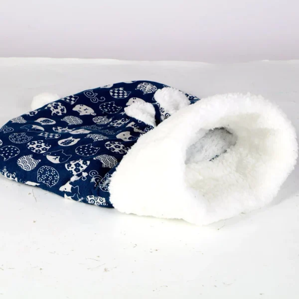 Cat sleeping bag cat bed dog bed winter warm winter warm pet cat sleeping bag closed - Image 7