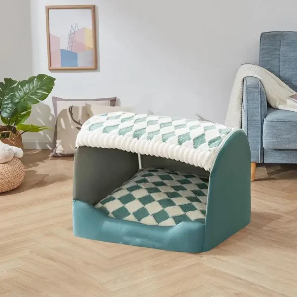 Small Dog Bed Semi Enclosed Covered Cat Bed Tent Indoor Pet House Non-Slip Cat Bed Waterproof No Deformation Pet House Cat - Image 4