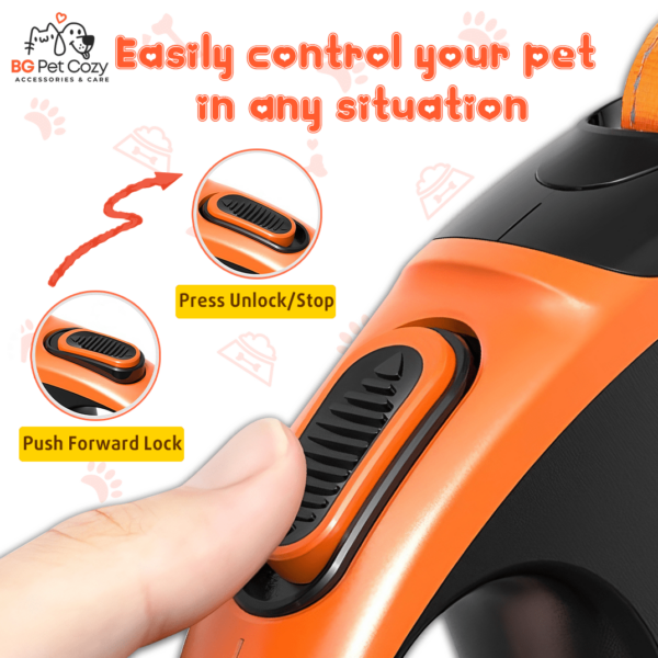 Retractable Dog Leash 16ft - Heavy Duty, Reflective, Tangle-Free for Dogs up to 110lbs - Image 8