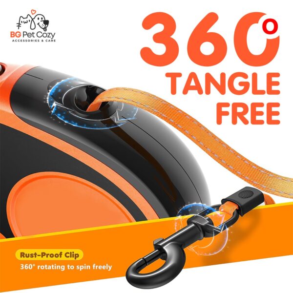 Retractable Dog Leash 16ft - Heavy Duty, Reflective, Tangle-Free for Dogs up to 110lbs - Image 5